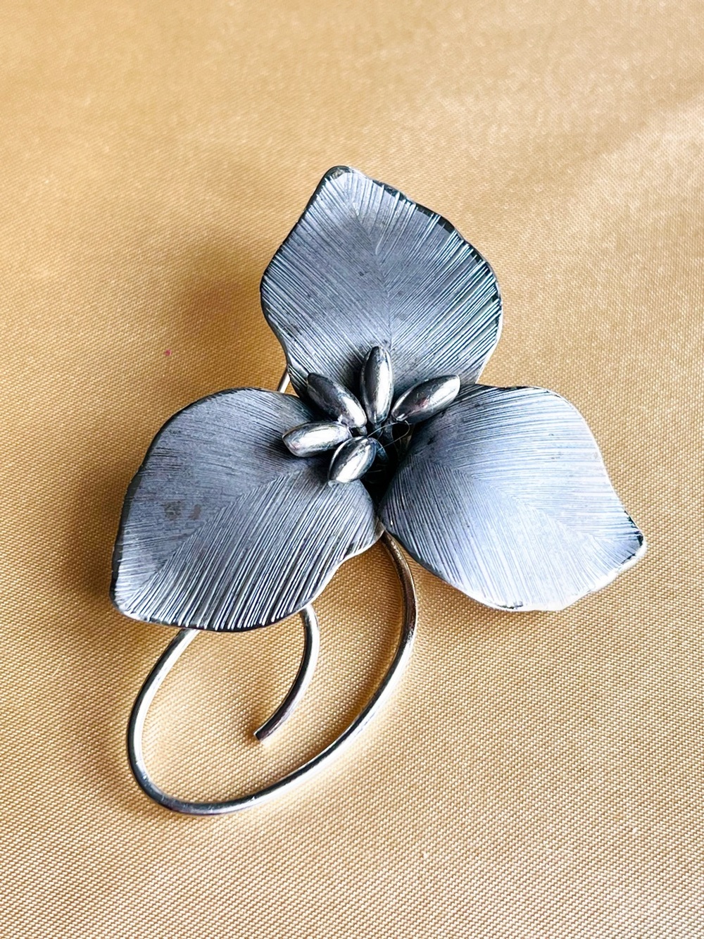 ✨ Vintage Bond Boyd Sterling Silver Floral Statement Brooch! 10.66g